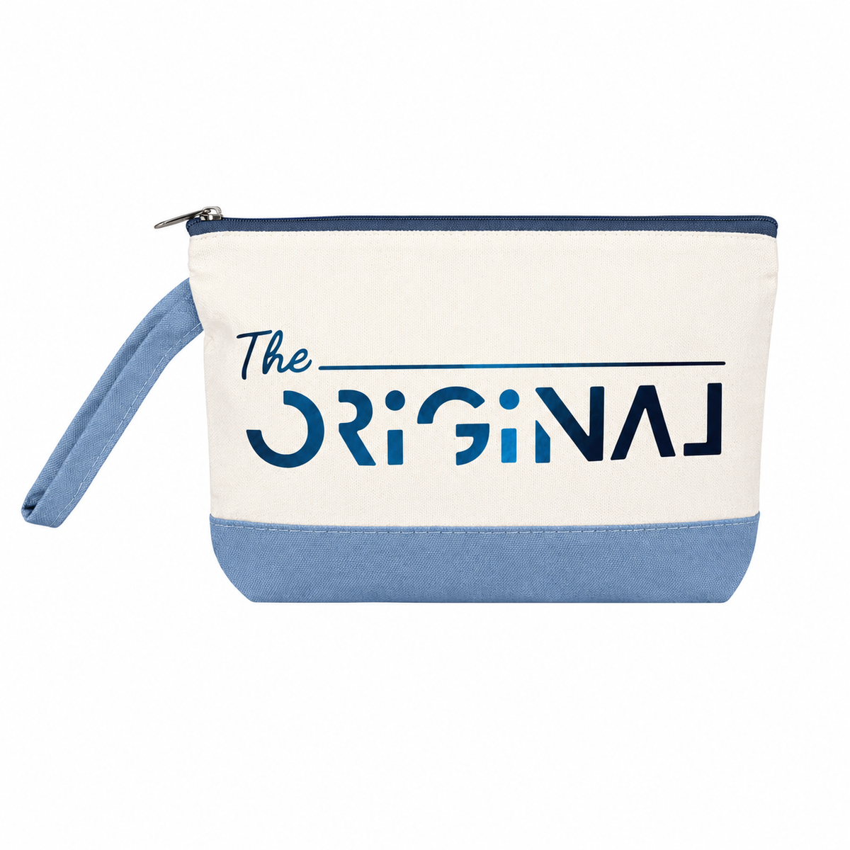 Estuche de lona azul para lápices