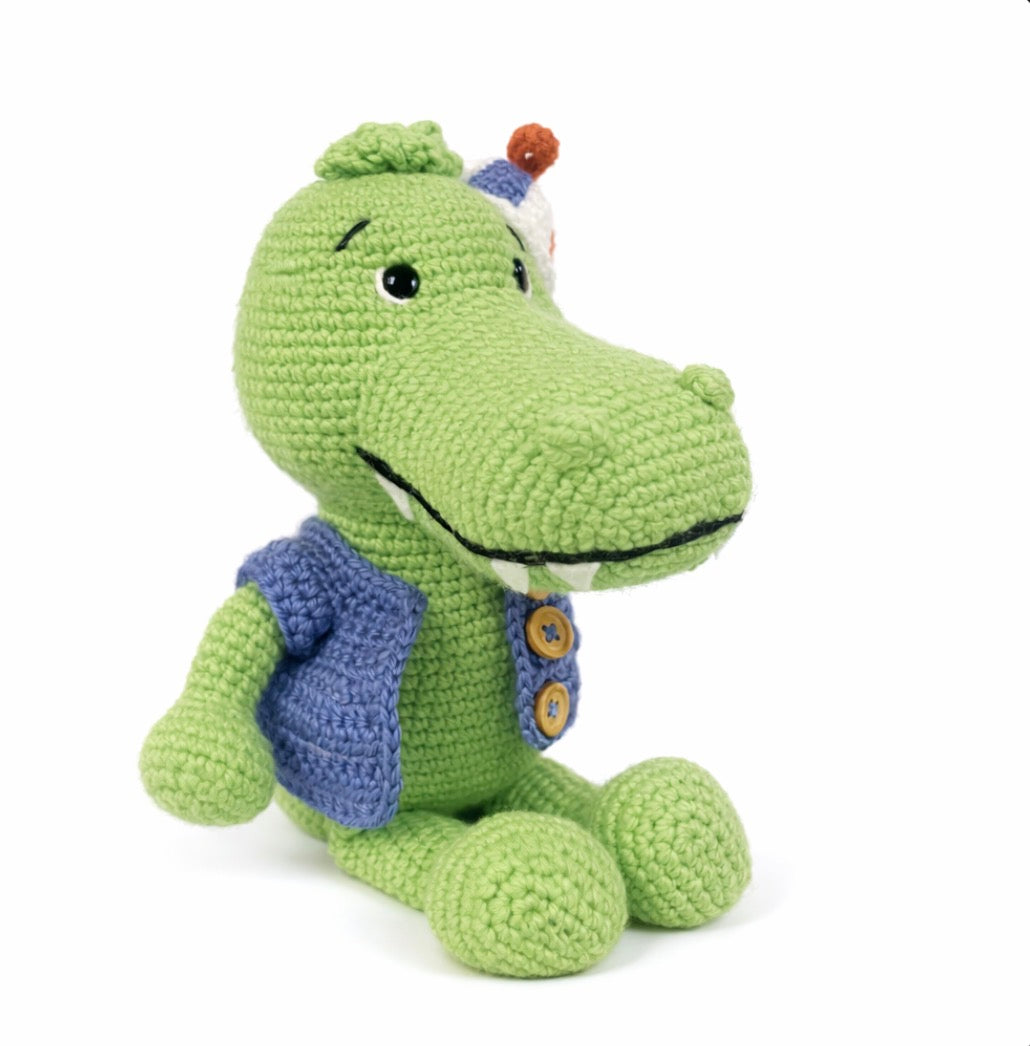 Caimán verde de peluche