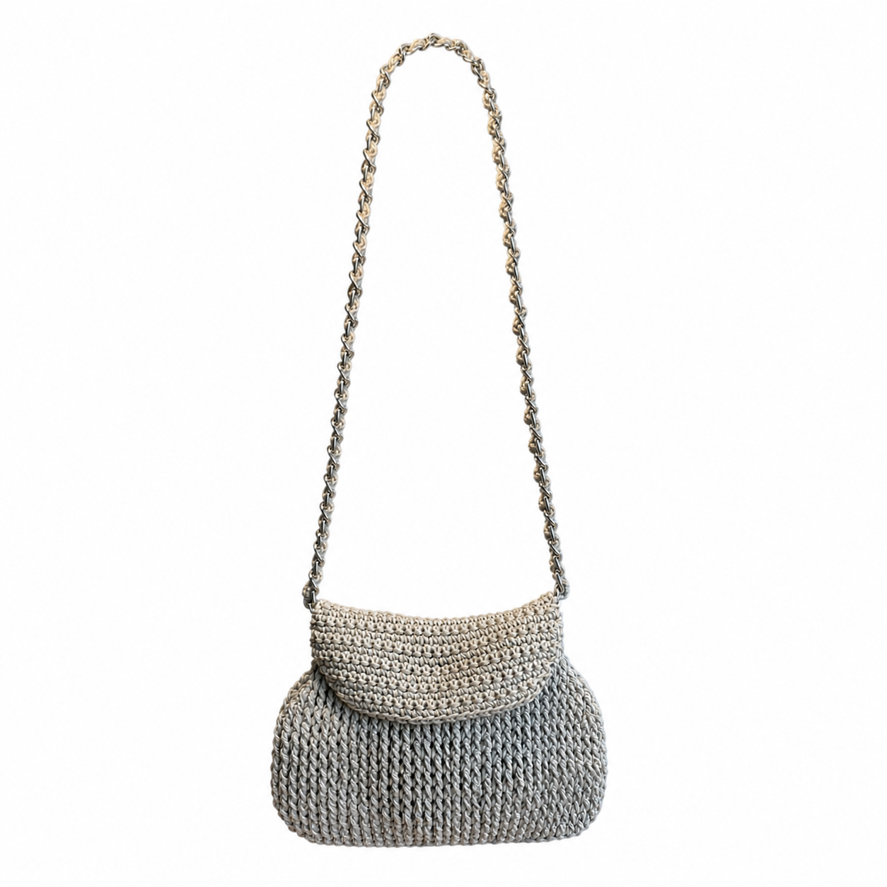 Bolso de Crochet con correa trenzada