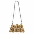 Bolso de crochet con racimo de flores