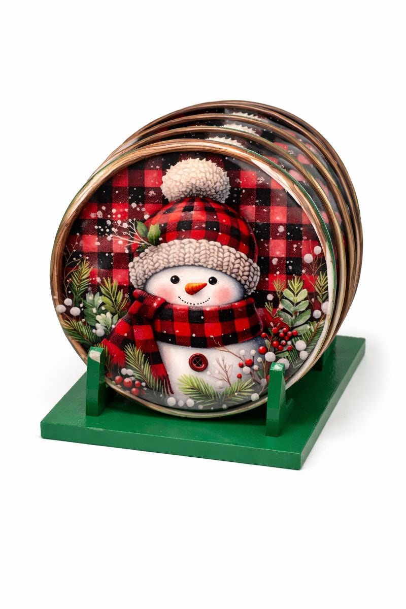 Portavasos navideños de nieve