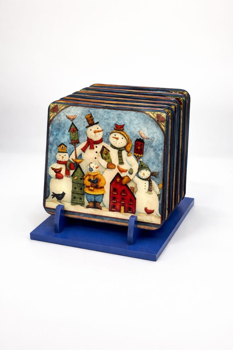 Portavasos de muñecos de nieve