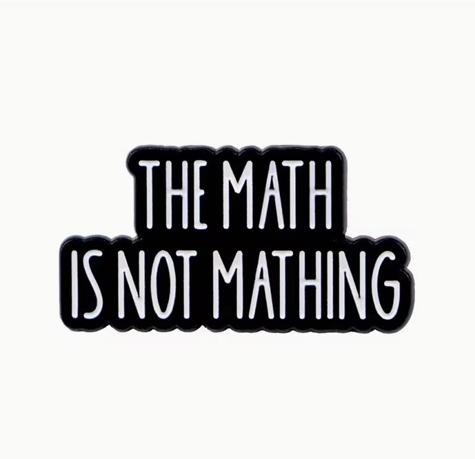 Pin de matemáticas