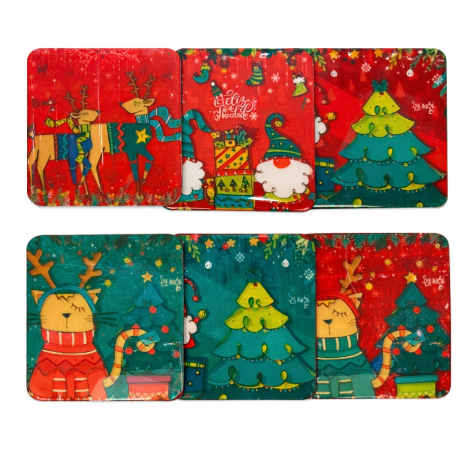 Portavasos navideños Whimsical