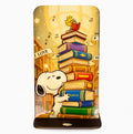 Soporte para teléfono con libros de Snoopy