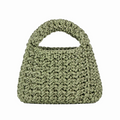 Bolso de crochet verde salvia