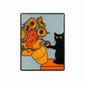 Black Cat & Sunflowers Pin