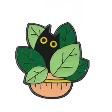 Cat in plants pin
