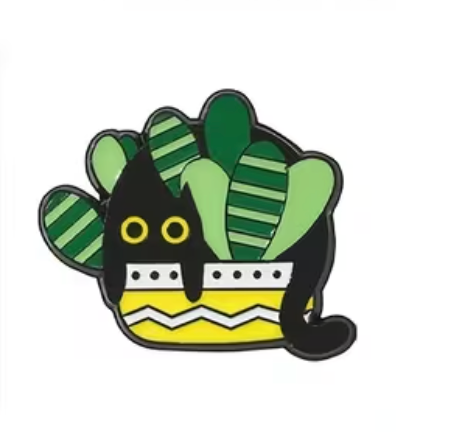Cat in plants pin
