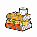 Pin de libros y té