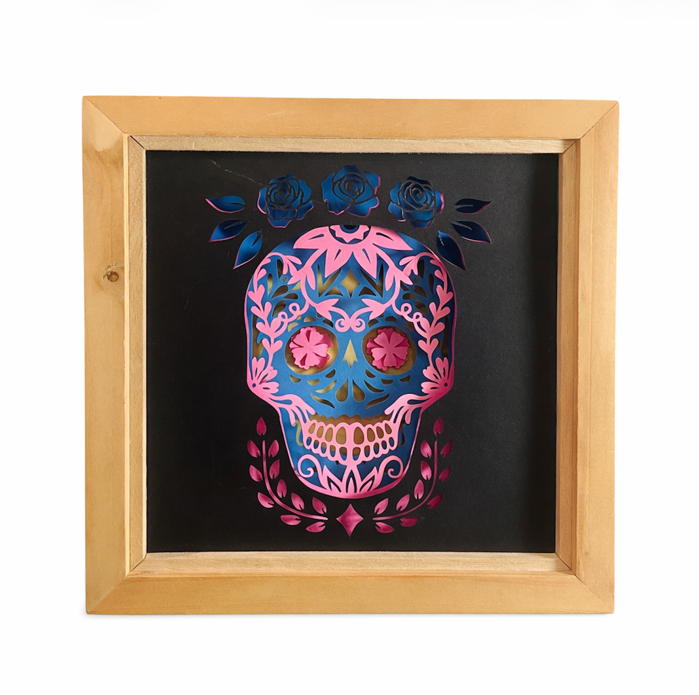 Cuadro de calavera mexicana